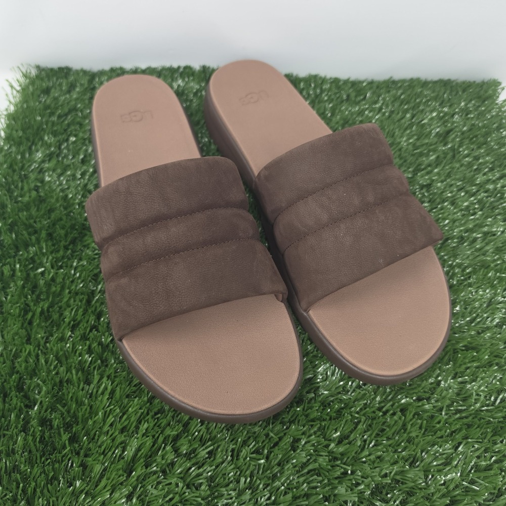 NEW MENS SIZE 13 CHOCOLATE UGG UNION SLIDE SUEDE CASUAL SANDALS 1158090